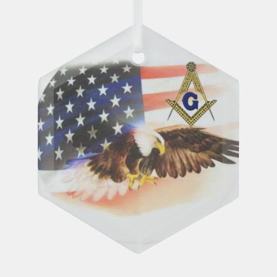 (image for) Masonic Flag Glass Ornament